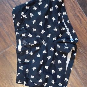 Skull Print Shorts